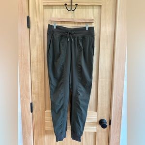 lululemon dance studio mid rise jogger, full length, dark olive, size 6